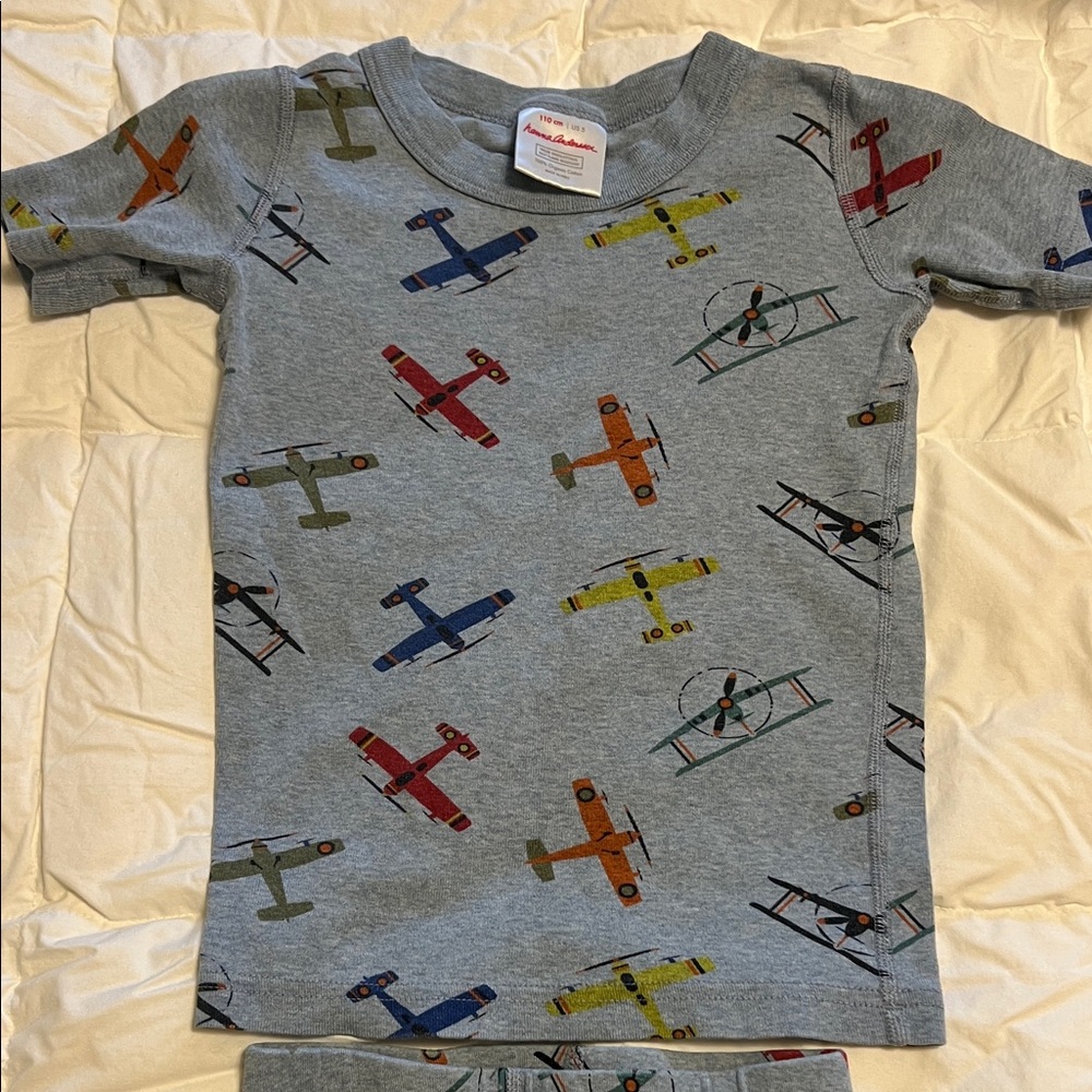 Hanna Andersson Multicolor Airplane Print PJ’s
